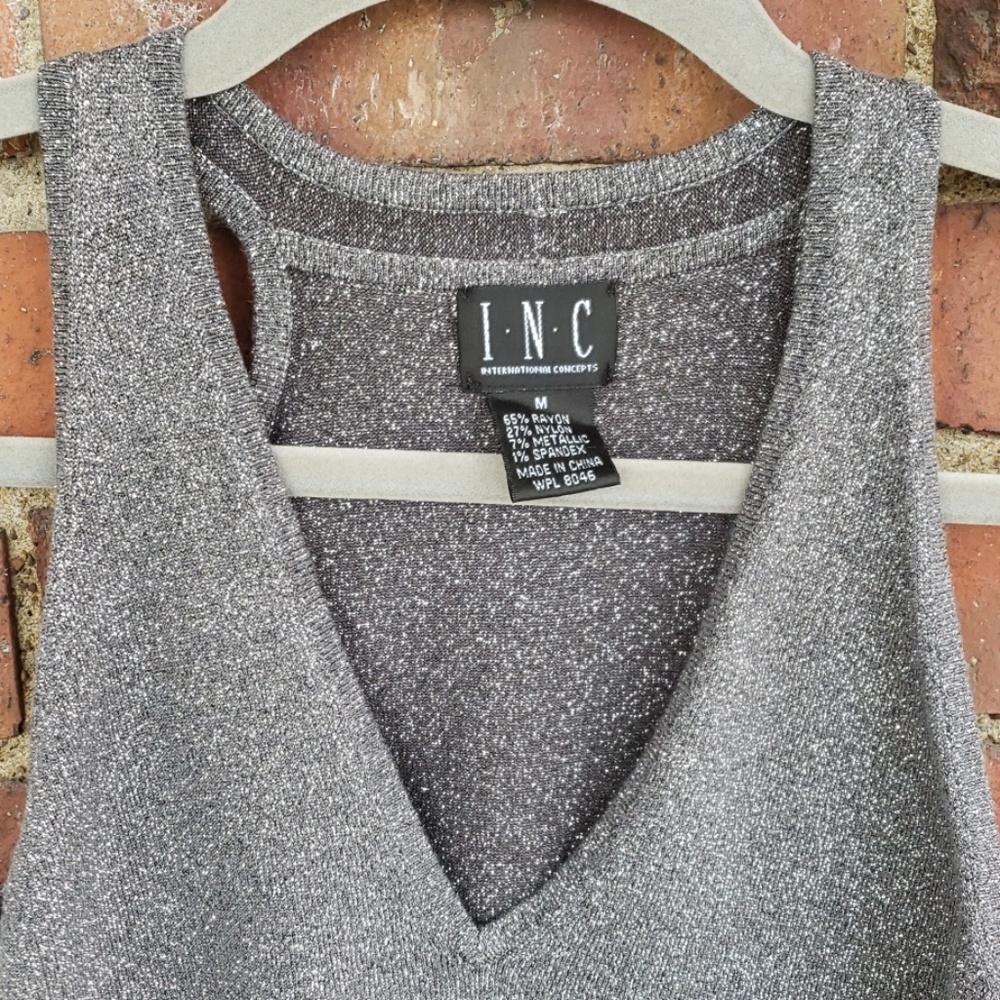 INC International Concepts Silver Tank Top - Picture 6 of 6